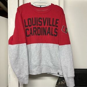 Louisville Cardinals Red and Gray 47 Brand Sweatshirt Size XL